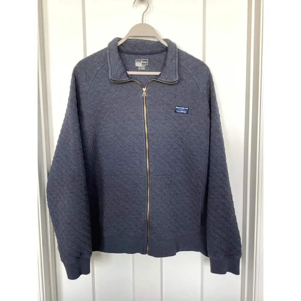 L.L. bean‎ quilted heathered zip up jacket mens xl outdoor gorpcore pockets